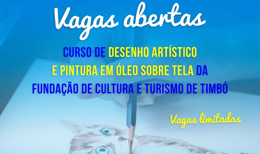 Curso de desenho da Fundação de Cultura e Turismo de Timbó está com inscrições abertas