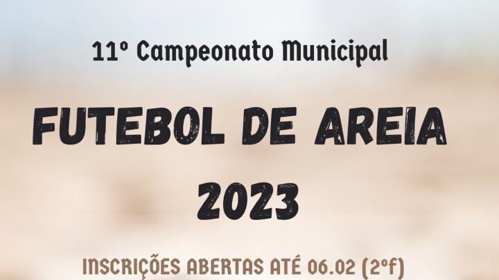 Últimos dias para inscrições no 11º Campeonato Municipal de Futebol de Areia em Timbó