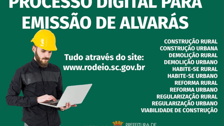 Prefeitura de Rodeio implementa processo digital para emissão de alvarás no setor de planejamento