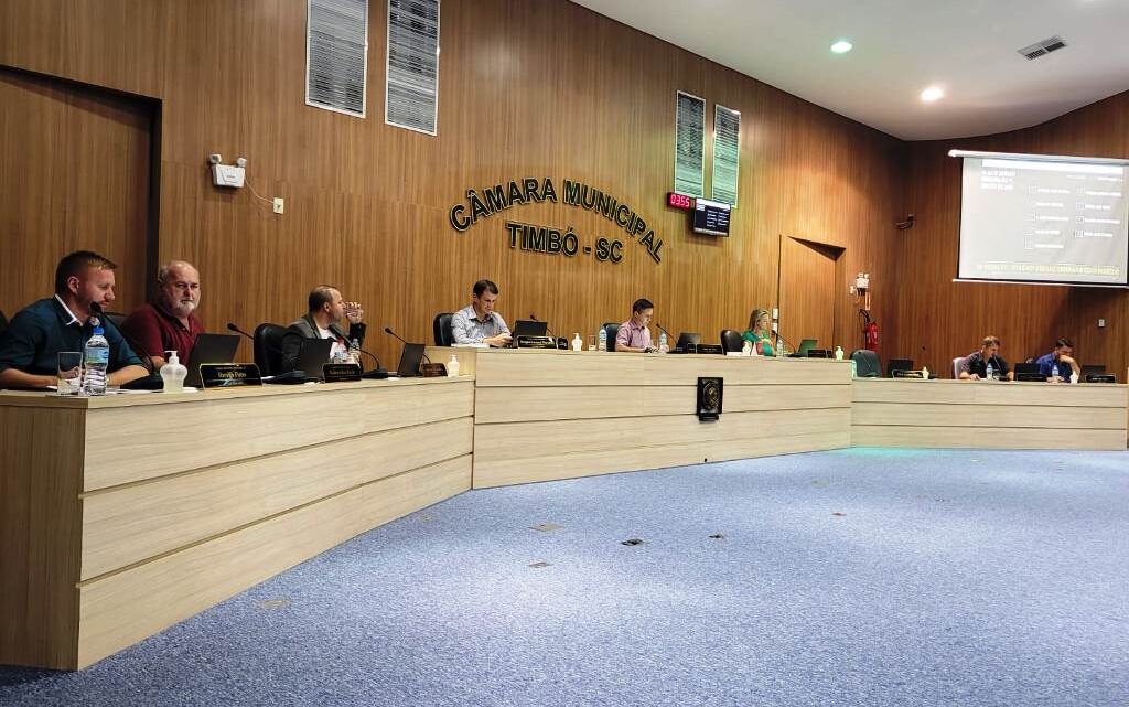 Câmara de Timbó – Sessão Ordinária acontece com a aprovação de vários Projetos de Lei