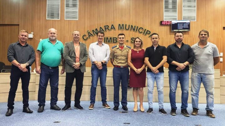 Comandante da 2ª Companhia do 3º Batalhão de Bombeiro Militar de Timbó divulga relatório de ações durante Sessão Ordinária