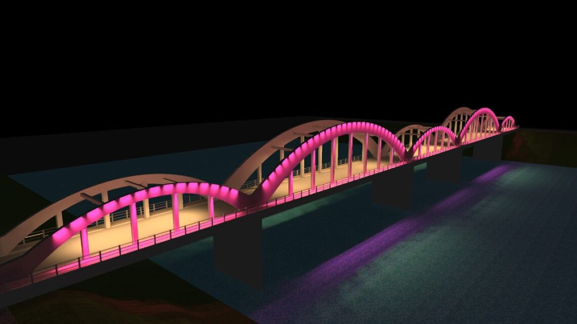 Ponte dos Arcos de Indaial recebe moderno sistema de iluminação cênica