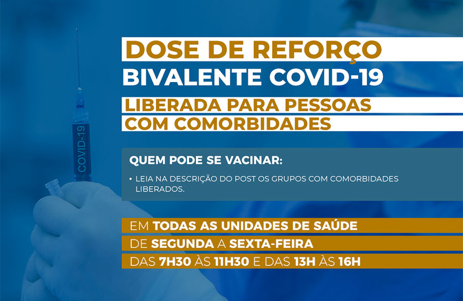 Timbó – Dose bivalente da vacina contra Covid-19 é liberada para pessoas com comorbidades