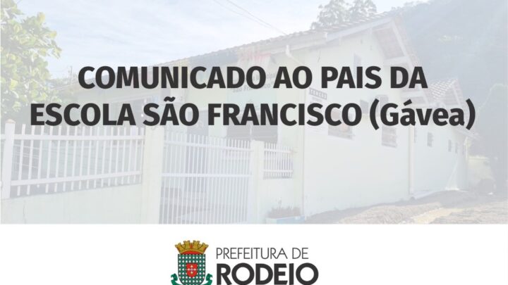 Rodeio – COMUNICADO AO PAIS DA ESCOLA SÃO FRANCISCO (Gávea)