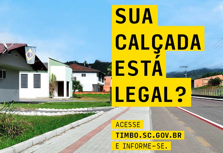 Prefeitura de Timbó tem programa que ajuda moradores a regularizarem suas calçadas