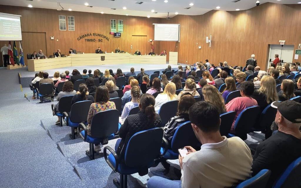 Câmara de Timbó – Vereadores se reúnem para Sessão Ordinária com votação de Projeto