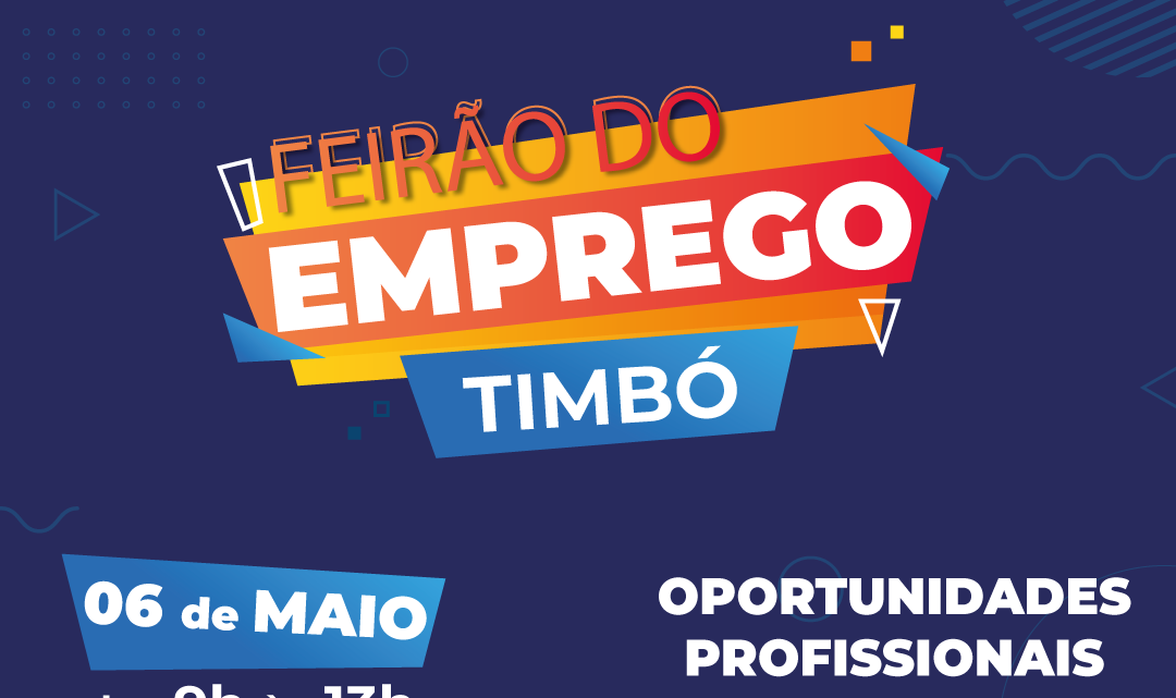 Confira quais as vagas disponíveis no Feirão do Emprego de Timbó neste sábado