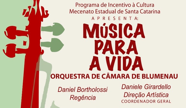 Orquestra de Câmara de Blumenau se apresenta no Teatro Municipal de Timbó no dia 21 de junho