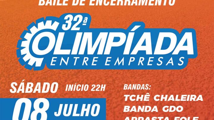 Baile de encerramento da Olimpíada Entre Empresas de Timbó acontece dia 08 de julho