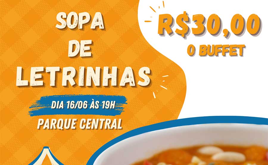 Sopa de Letrinhas será dia 16 de junho na Feira do Livro de Timbó