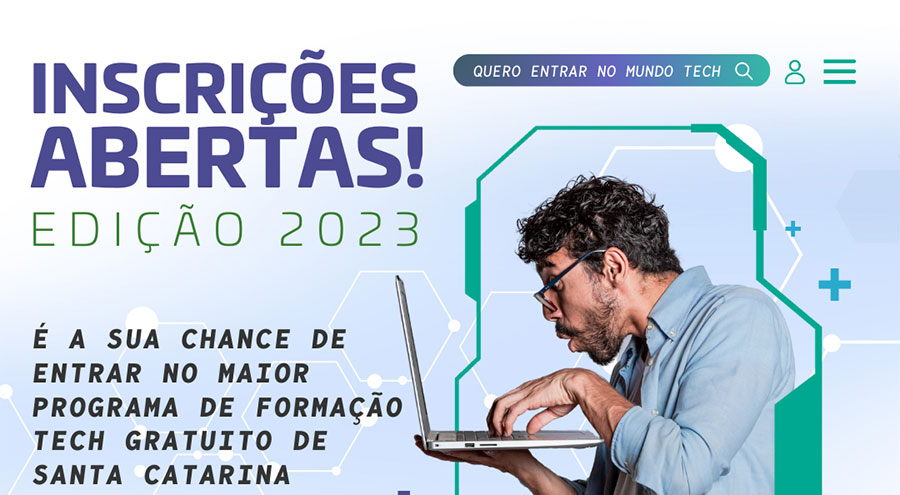 Programa Entra21 está com inscrições abertas para cursos gratuitos na área de tecnologia em Timbó