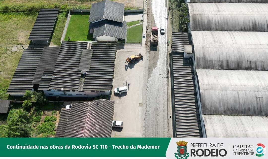 Prefeitura de Rodeio garante continuidade nas obras da Rodovia SC 110 – trecho da Mademer