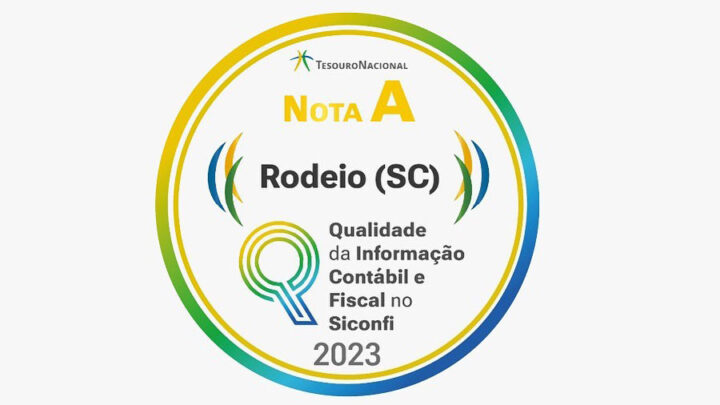 Prefeitura de Rodeio é Nota A em Qualidade da Informação Contábil da Administração Pública