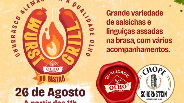 Pomerode será palco, nesse sábado, 26, do 1º Wurst Grill