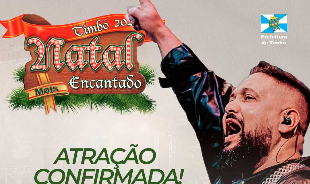 Timbó irá receber cantor gospel Fernandinho para o Natal Mais Encantado 2023