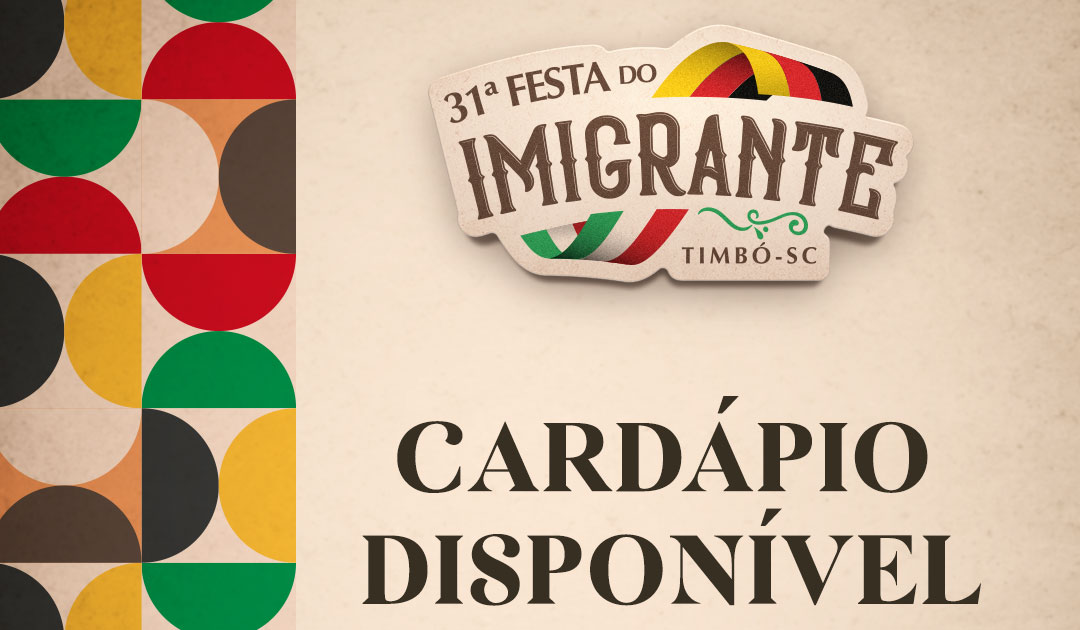 Confira os valores da gastronomia da 31ª Festa do Imigrante de Timbó