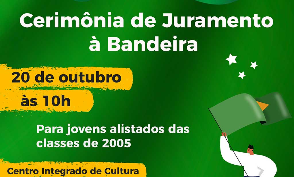 Cerimônia de Juramento à Bandeira será realizada dia 20 de outubro em Timbó