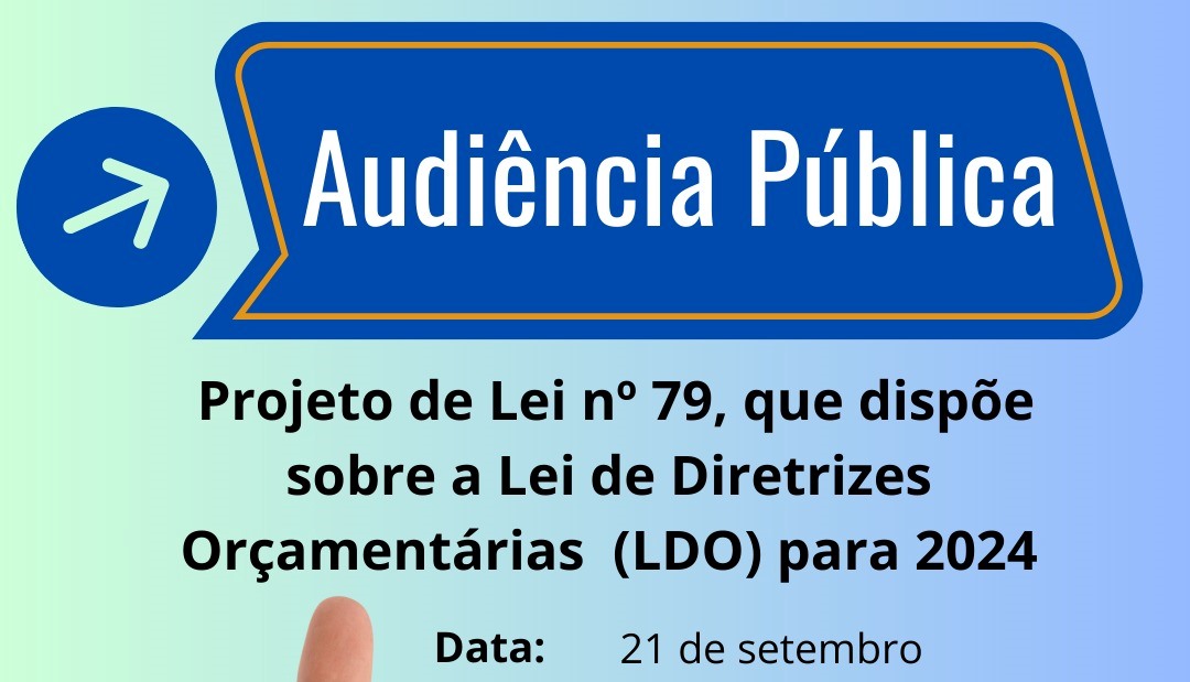 Câmara de Timbó realiza Audiência Pública para discutir Projeto que dispõe sobre a Lei de Diretrizes Orçamentárias para 2024