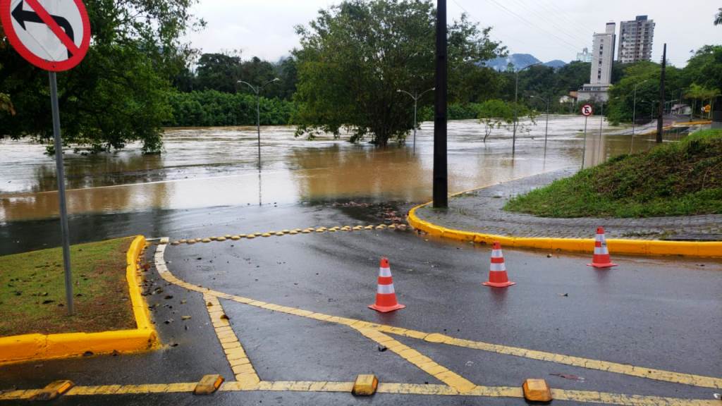 Confira a situação de Timbó após fortes chuvas