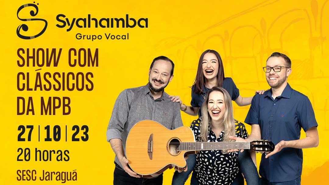 Grupo Vocal Syahamba faz show nesta sexta-feira, no Teatro Sesc Jaraguá do Sul