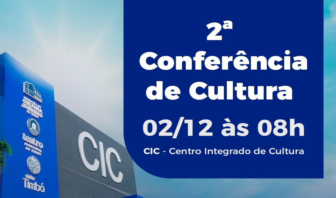 Timbó realiza 2ª Conferência de Cultura no dia 02 de dezembro