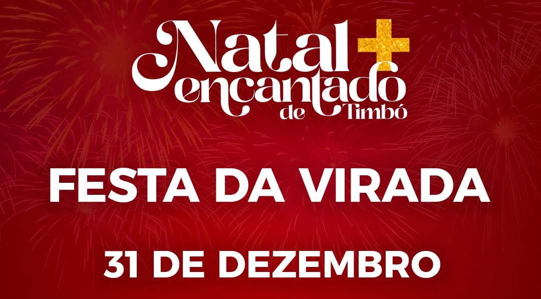 Timbó terá programação de shows e queima de fogos na virada do ano