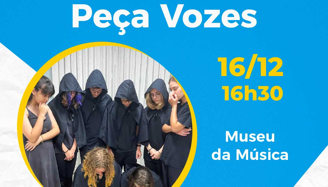 Museu da Música de Timbó recebe a peça Vozes no dia 16 de dezembro