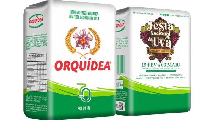 Orquídea Alimentos apresenta embalagem alusiva à Festa da Uva