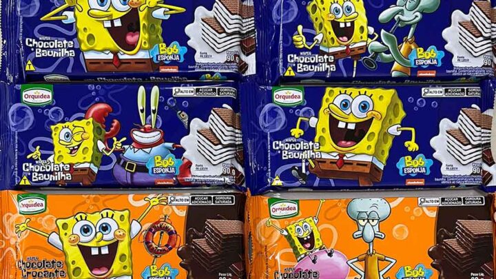 Nova linha de wafers da Orquídea trará personagens do desenho animado Bob Esponja