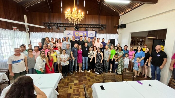 Caravana do União Brasil esteve reunida em Timbó