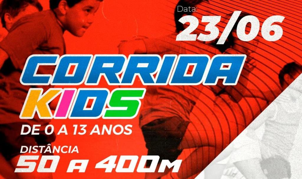 Inscrições abertas para Corrida Kids que acontece dia 23 de junho