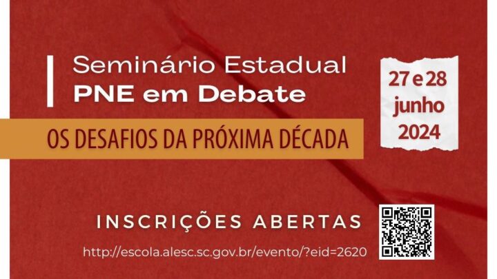 Abertas as inscrições para o Seminário Estadual sobre o Plano Nacional de Educação