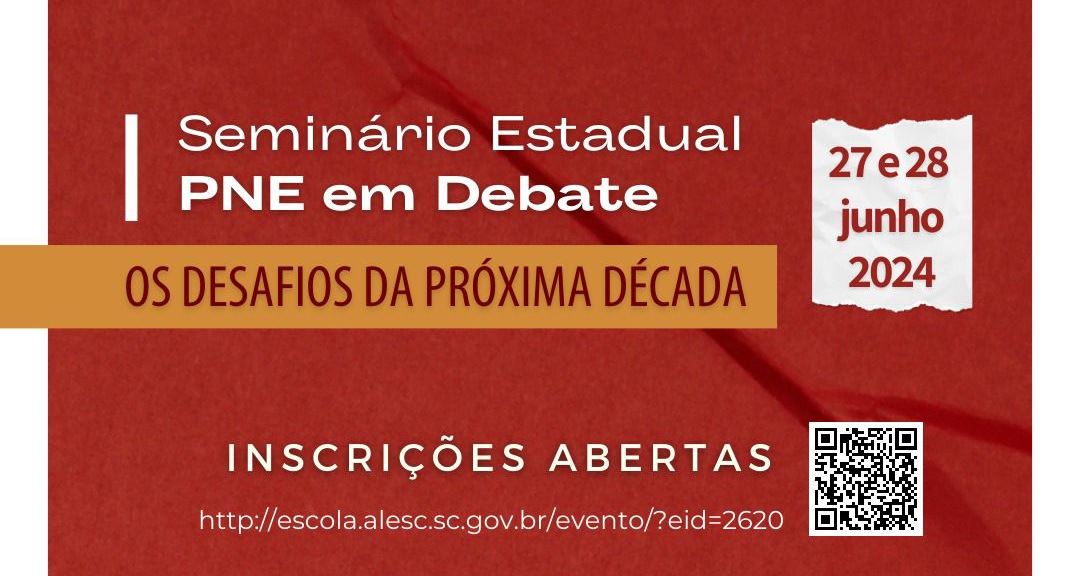 Abertas as inscrições para o Seminário Estadual sobre o Plano Nacional de Educação