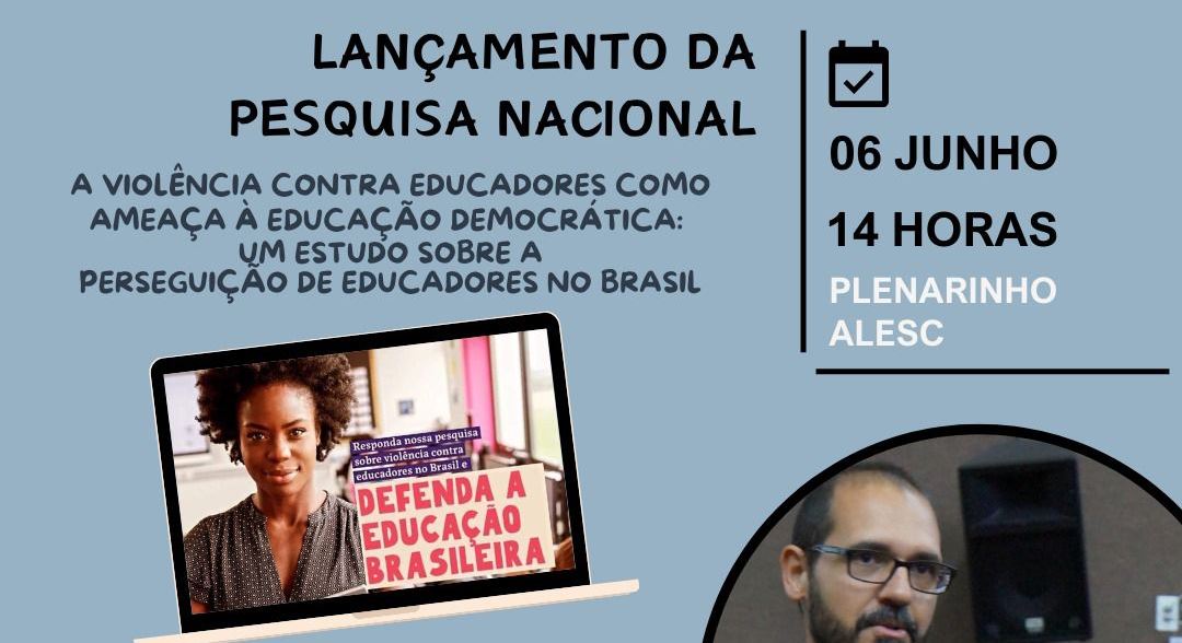 Violência contra educadores é tema de pesquisa nacional lançada em SC