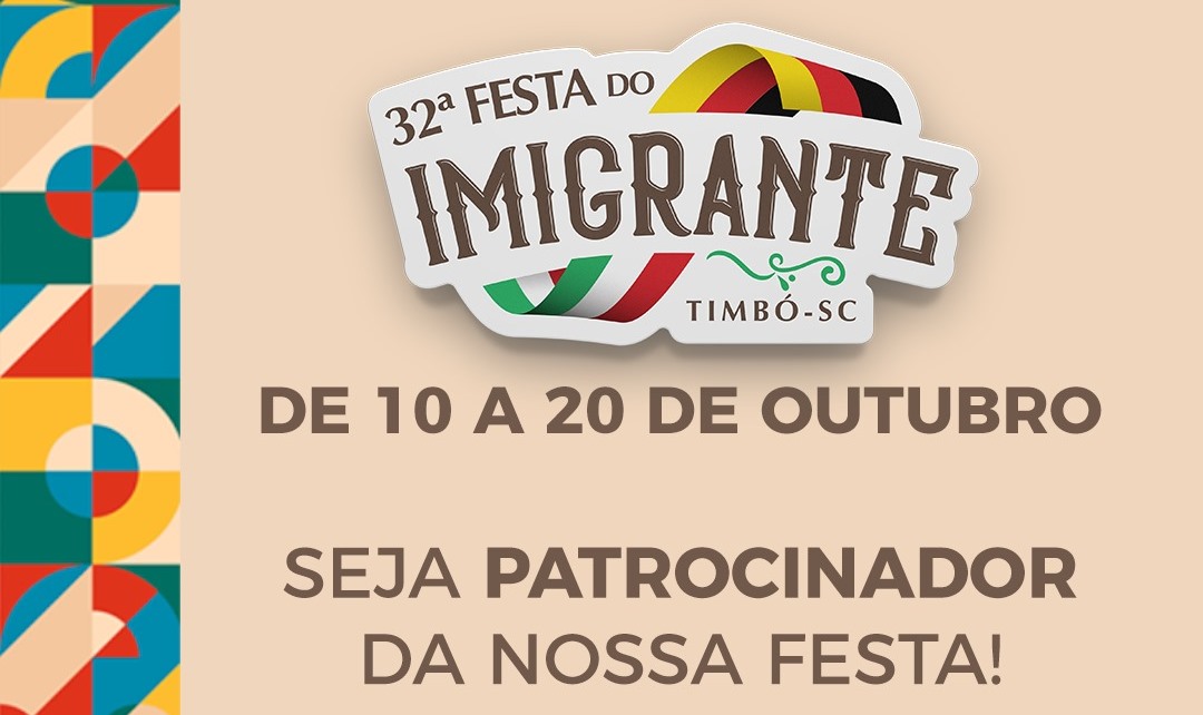 Aberto chamamento para patrocínio da 32ª Festa do Imigrante