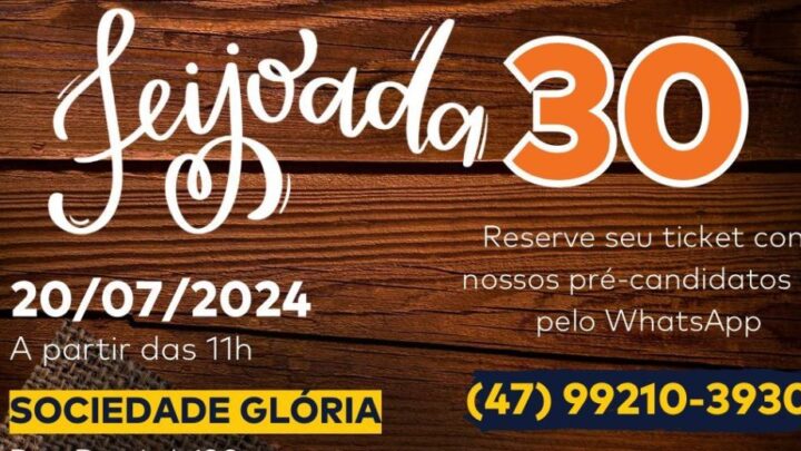 Partido NOVO Indaial convida para a Feijoada do NOVO neste sábado