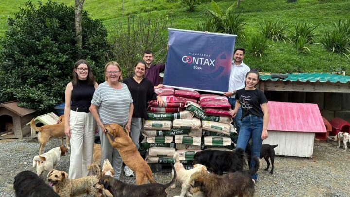 Gincana Contax cumpre meta de doar 1 tonelada de ração para abrigos de animais em Blumenau