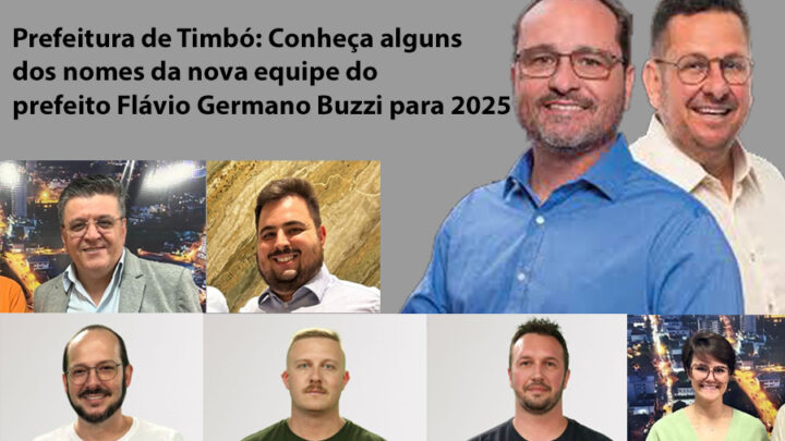 Prefeitura de Timbó: Conheça alguns dos nomes da nova equipe do prefeito Flávio Germano Buzzi para 2025