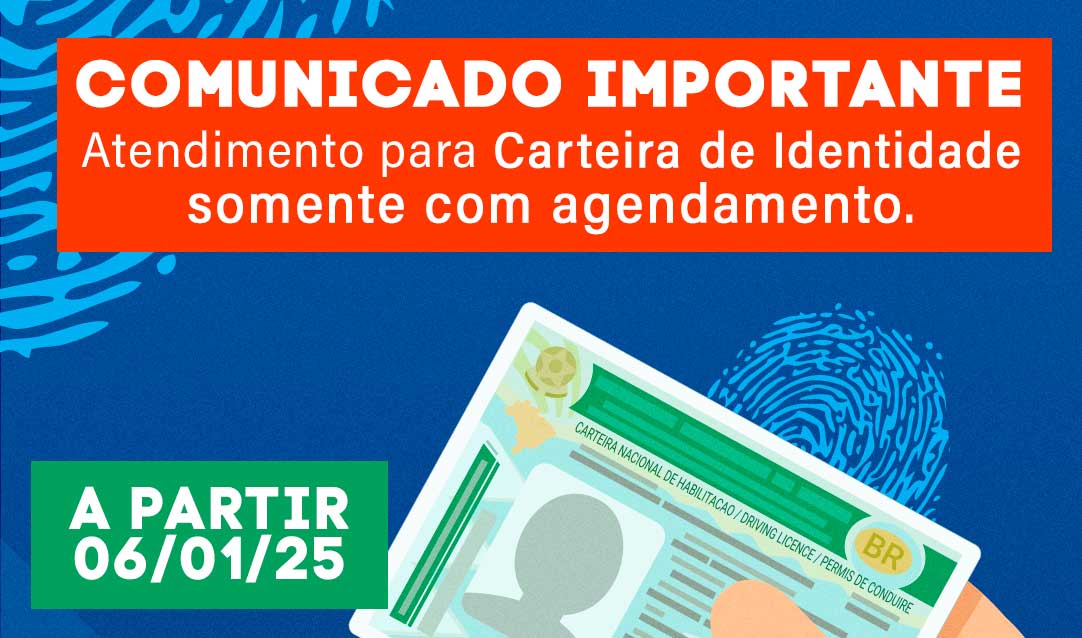 Timbó – Comunicado importante sobre atendimento para Carteira de Identidade