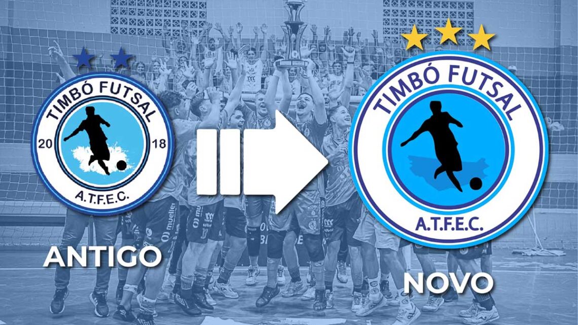 Timbó Futsal: Novo escudo celebra tricampeonato