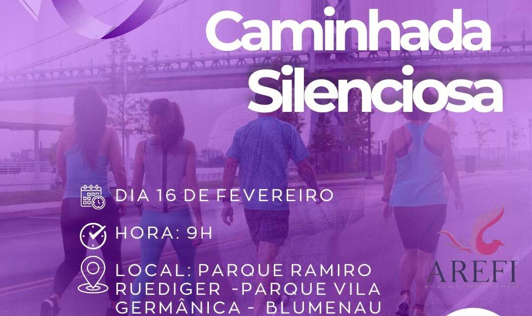 AREFI e AFABLU promovem caminhada silenciosa em prol da fibromialgia no dia 16 de fevereiro em Blumenau