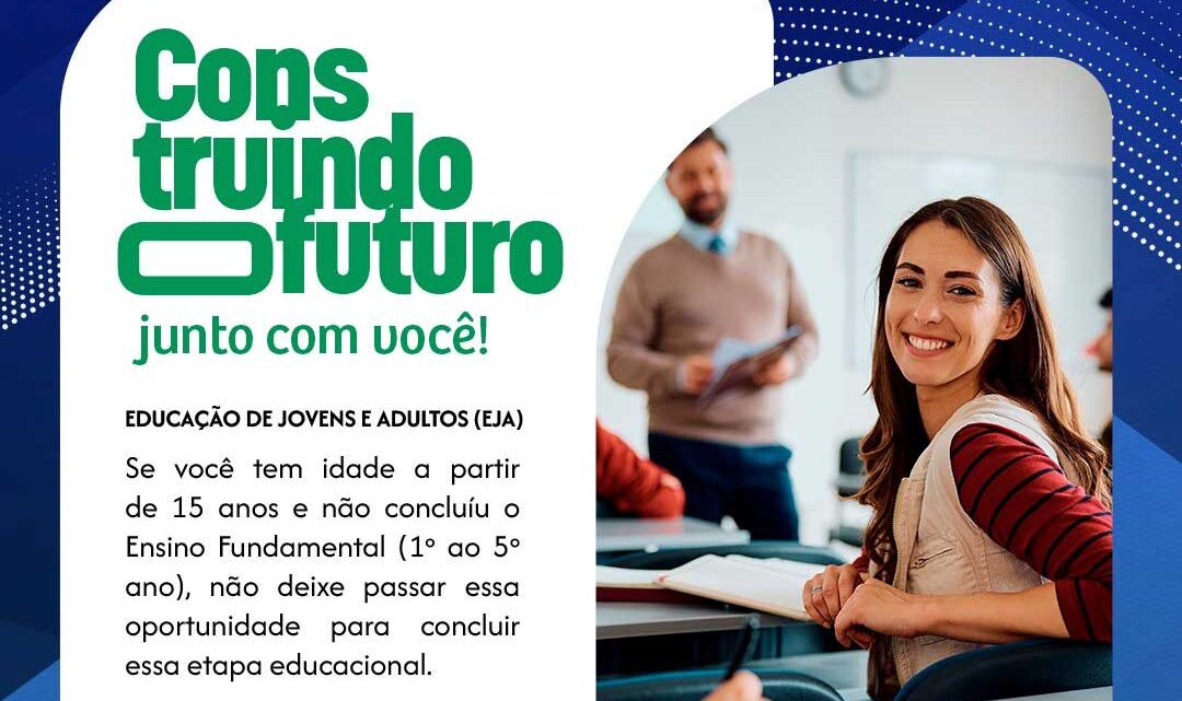 Prefeitura de Timbó abre inscrições para programa de educação de jovens e adultos