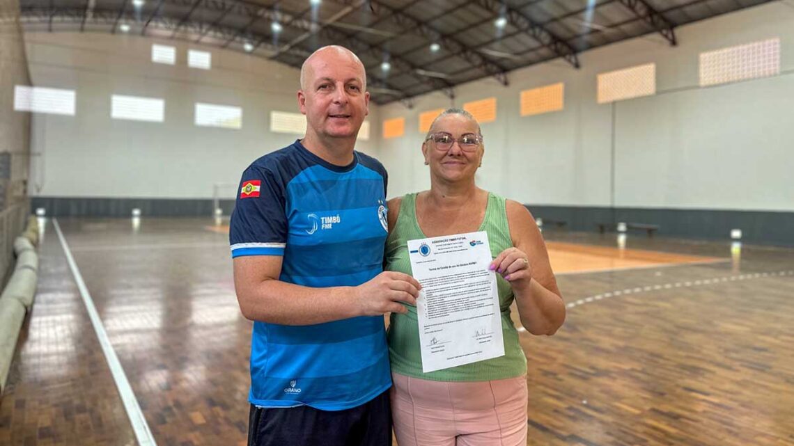 Timbó Futsal e Associação dos Servidores Públicos Municipais firmam parceria por melhorias no Ginásio de Esportes da Rua Tiroleses